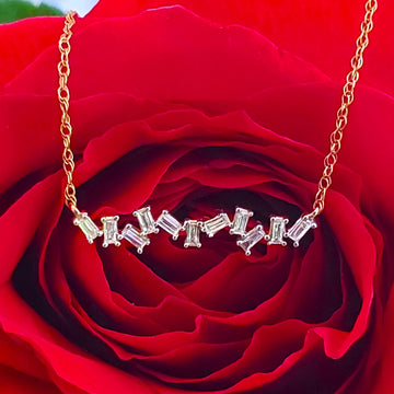 10k Rose Gold Diamond Bar Pendant  DPD-26595